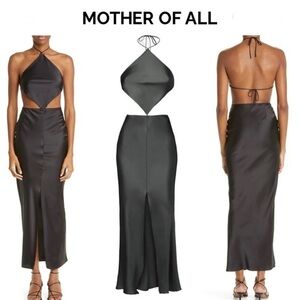 Mother Of All Artemisa Silk Dress in Black sz M 675$